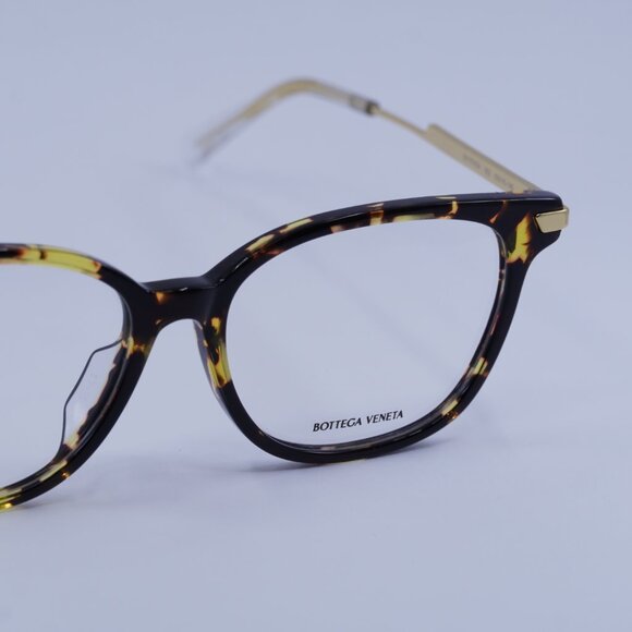 Bottega Veneta BV1074OA 002 Eyeglasses Havana/Gold 53mm Square Frame - Picture 2 of 11